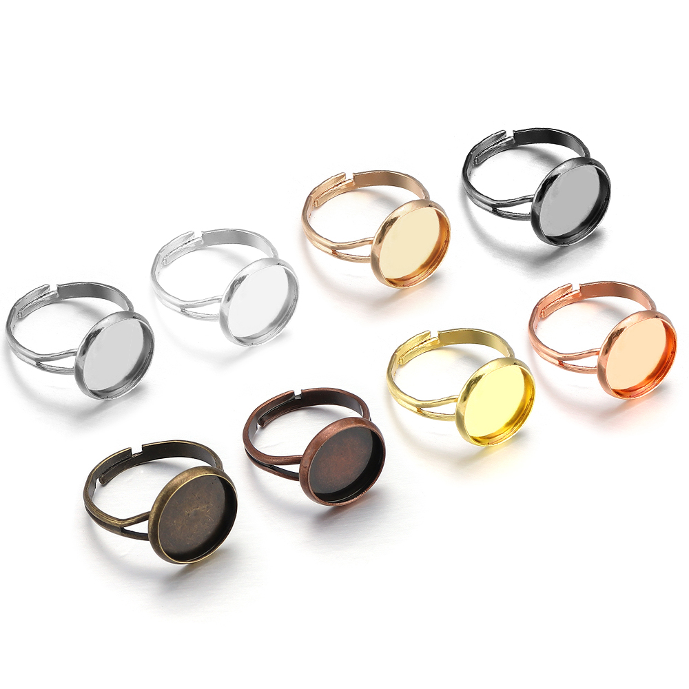 Ring Set Adjustable - 10 sztuk/partia Regulowane puste bazy pierścionków
