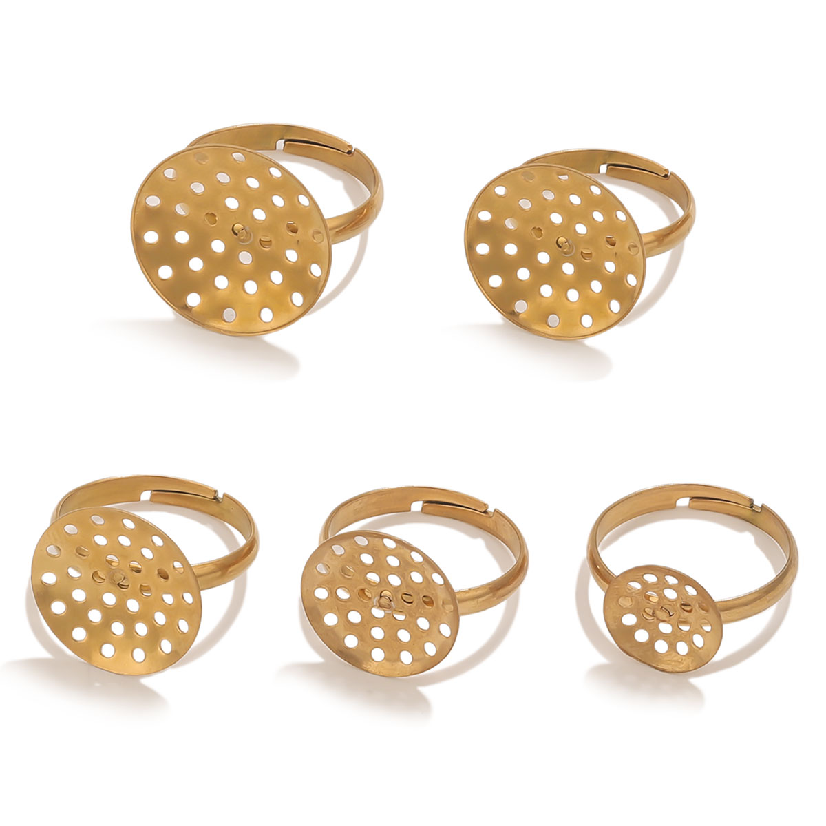 Ring Set Adjustable - 10 sztuk/partia Podstawki do pierścionków ze