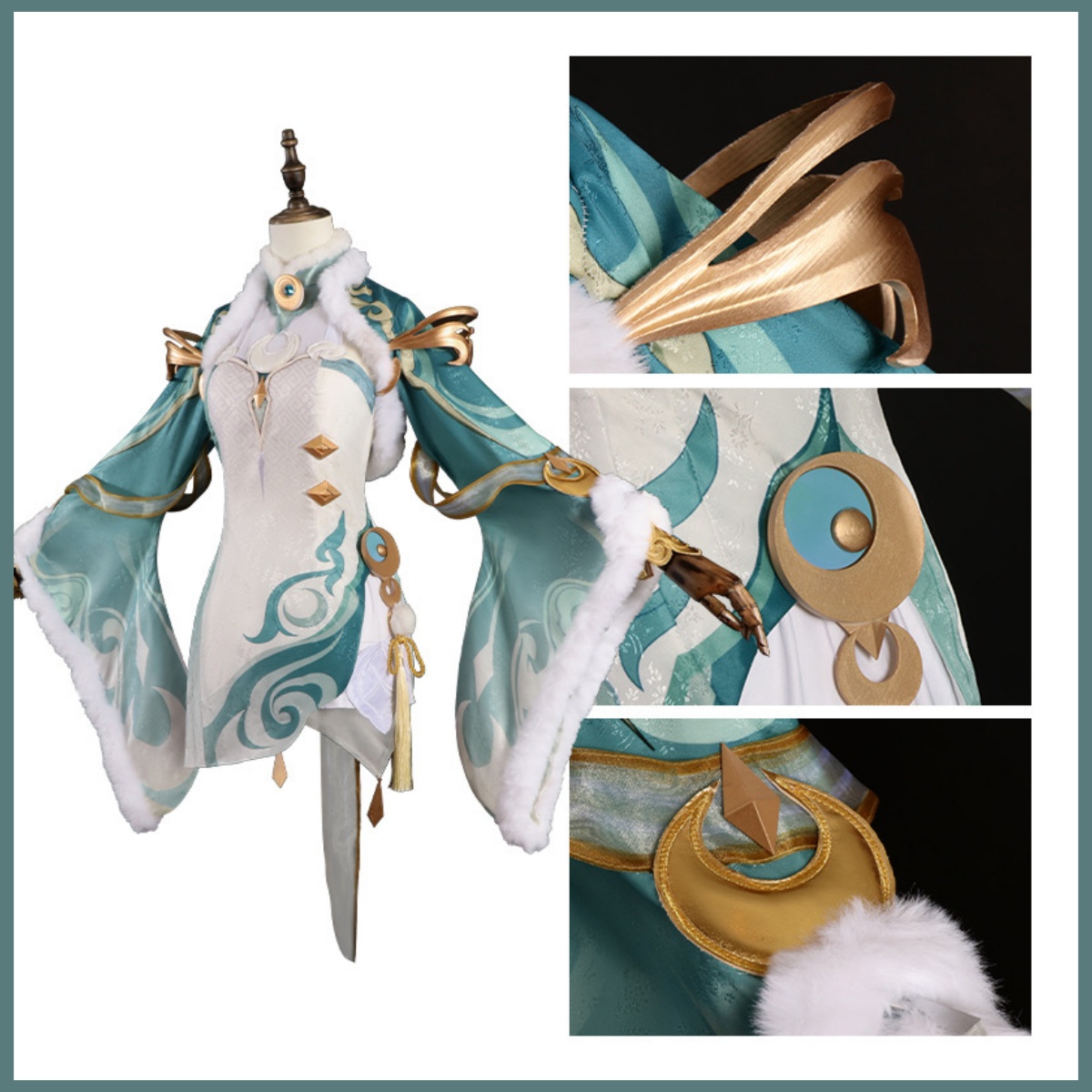 Kostium Cosplay Zibai, zielono – Women'S Accessories Clothing recenzja i cena