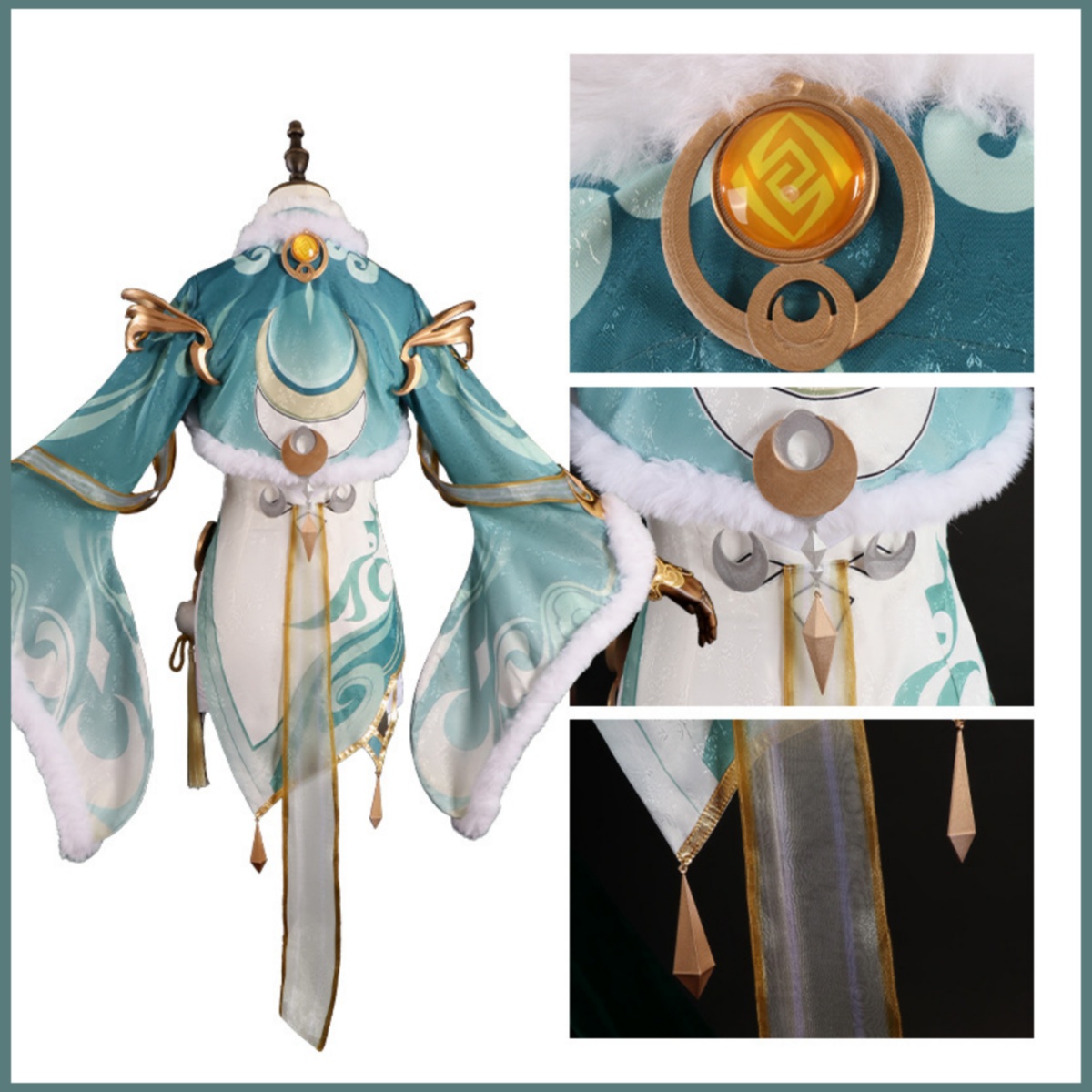 Kostium Cosplay Zibai, zielono – Women'S Accessories Clothing recenzja i cena