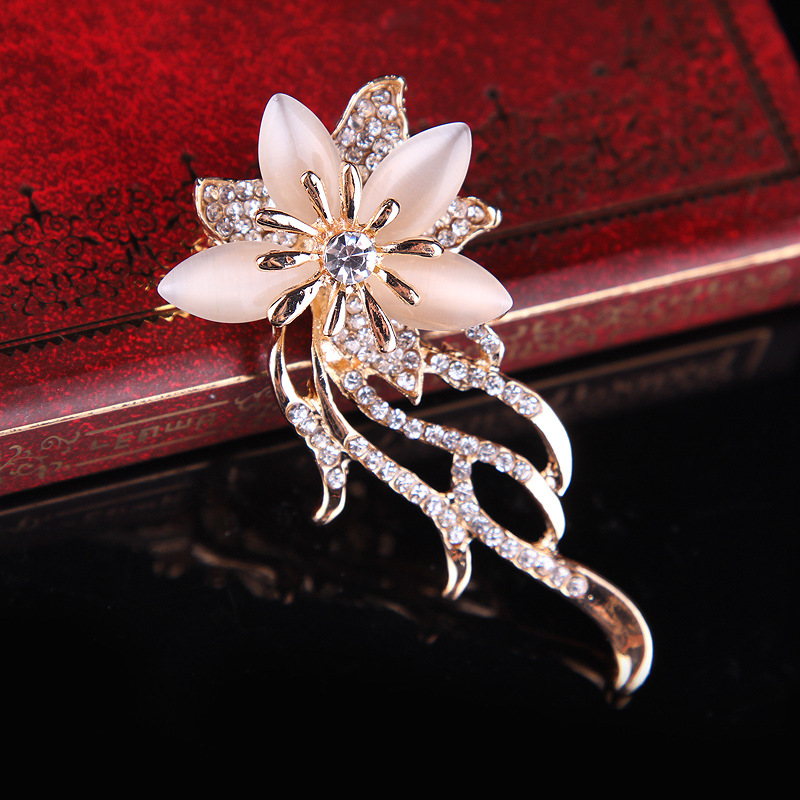 Vintage Broszki z Kamieniem Ko – Women Accessories Bouquet recenzja i cena