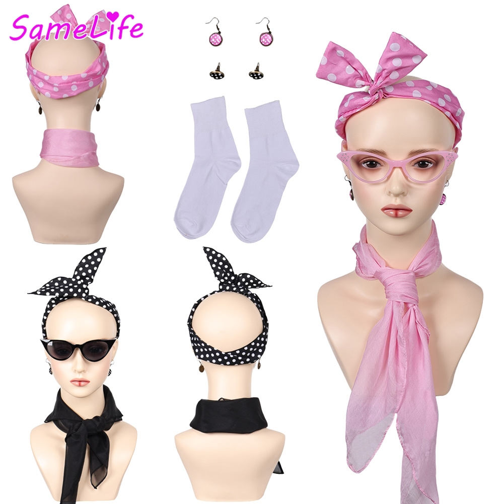 Film Grease Lata 50. Różowe Pa – Women'S Accessories In The 1950S recenzja i cena