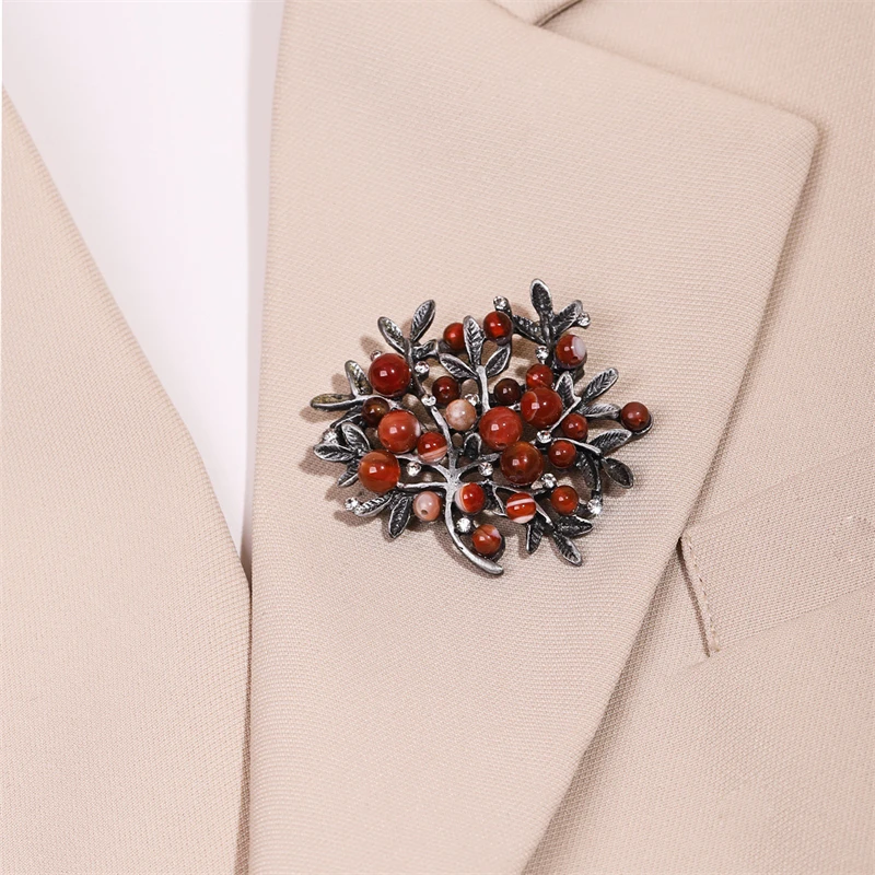 Broszka z czerwonym kryształem – Women Accessories Bouquet recenzja i cena