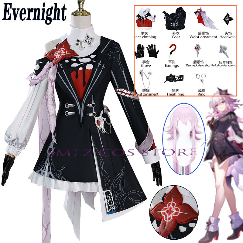 Nowy strój cosplay Evernight z – Women'S Accessories For Suit recenzja i cena